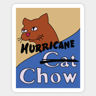 Hurricane Cat Chow Logo Sticker